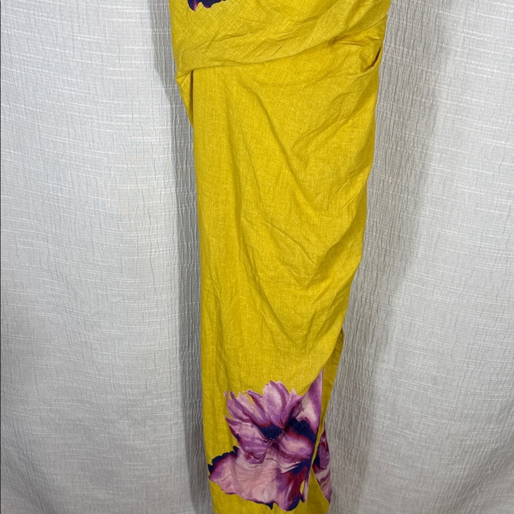 Anthropologie Asymmetrical‎ Linen Side Slit Maxi Dress medium NWT - Picture 5 of 11